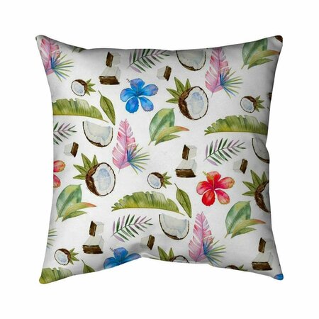BEGIN HOME DECOR 26 x 26 in. Tropical Pattern-Double Sided Print Indoor Pillow 5541-2626-PA10